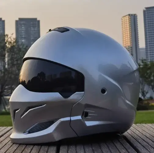 Thumbnail: Multi-purpose Half face Motorcycle Helmet W/ Detachable Mask
