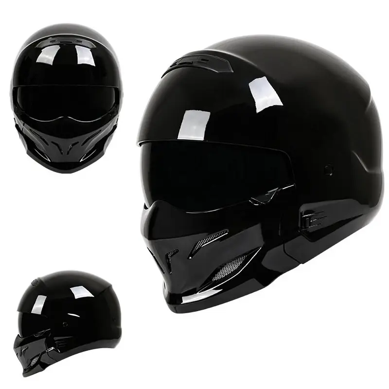 Thumbnail: Multi-purpose Half face Motorcycle Helmet W/ Detachable Mask