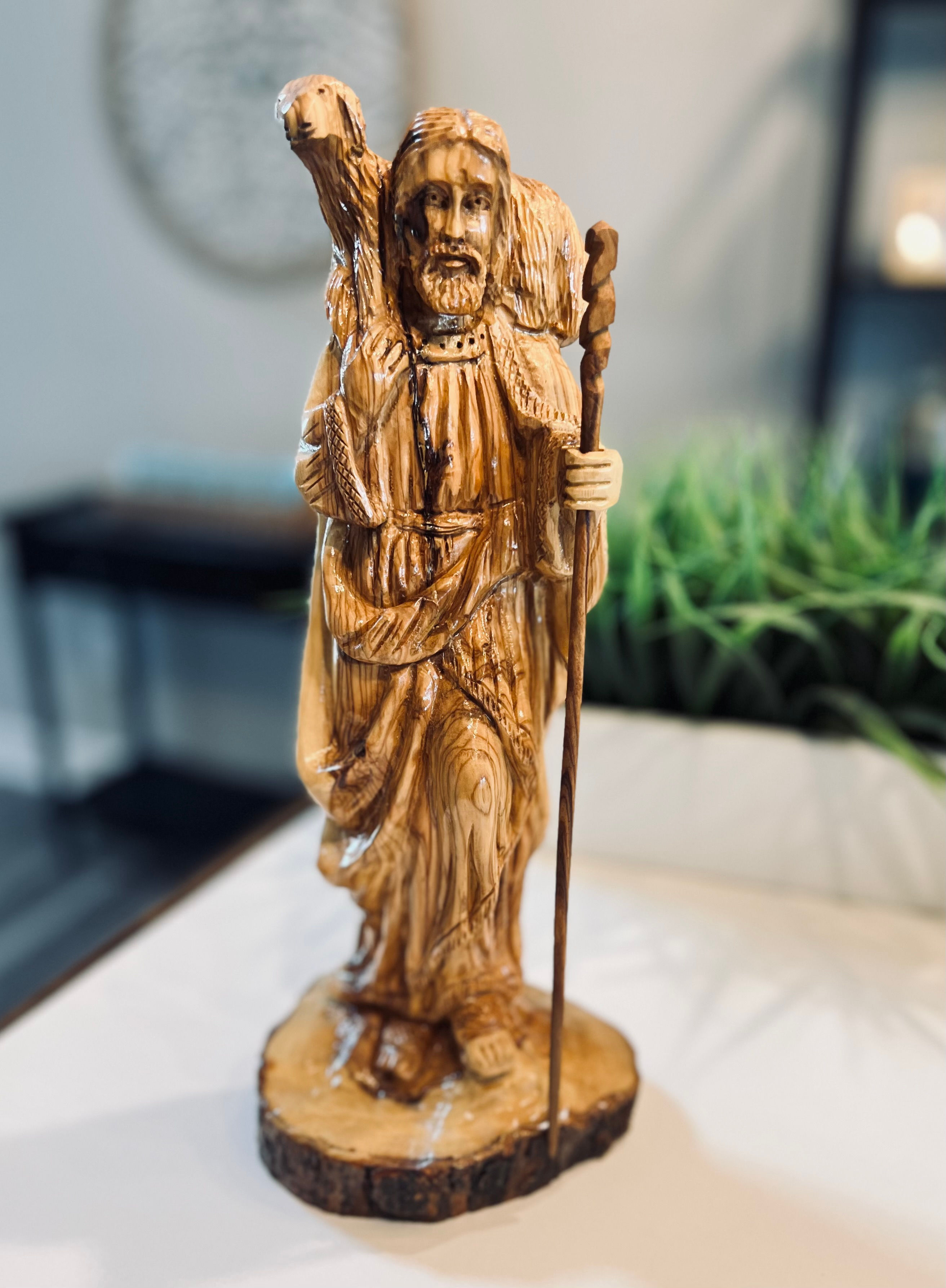 Christ the Good Shepherd with sheep