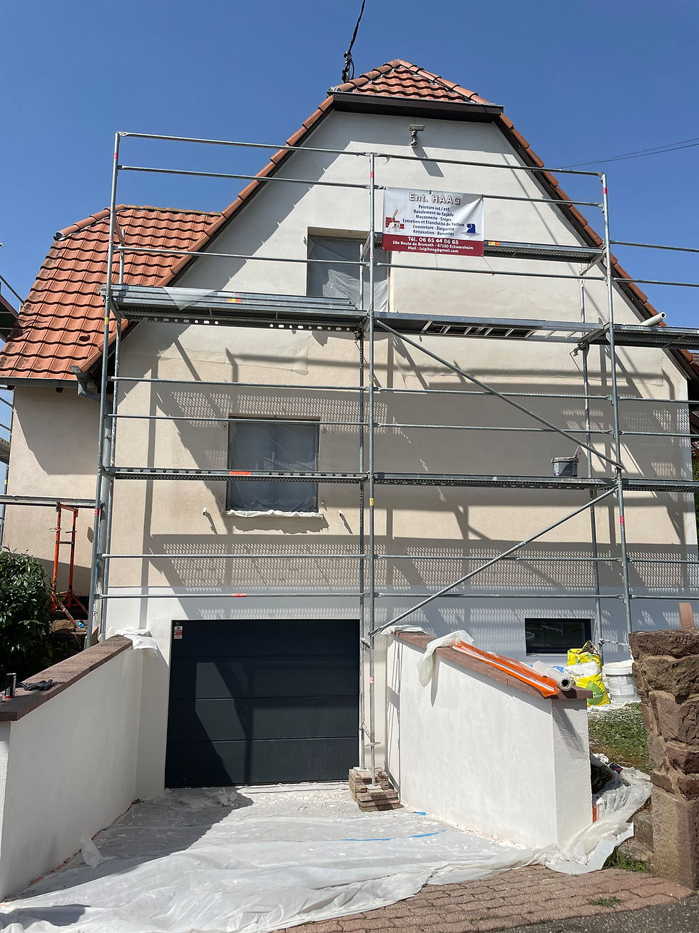 Travaux façade échaffaudage