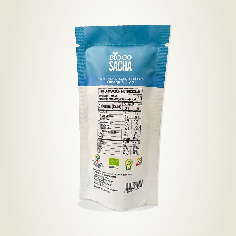 Miniatura: SNACK ORGÁNICO DE SACHA INCHI 40g - CON SAL MARINA