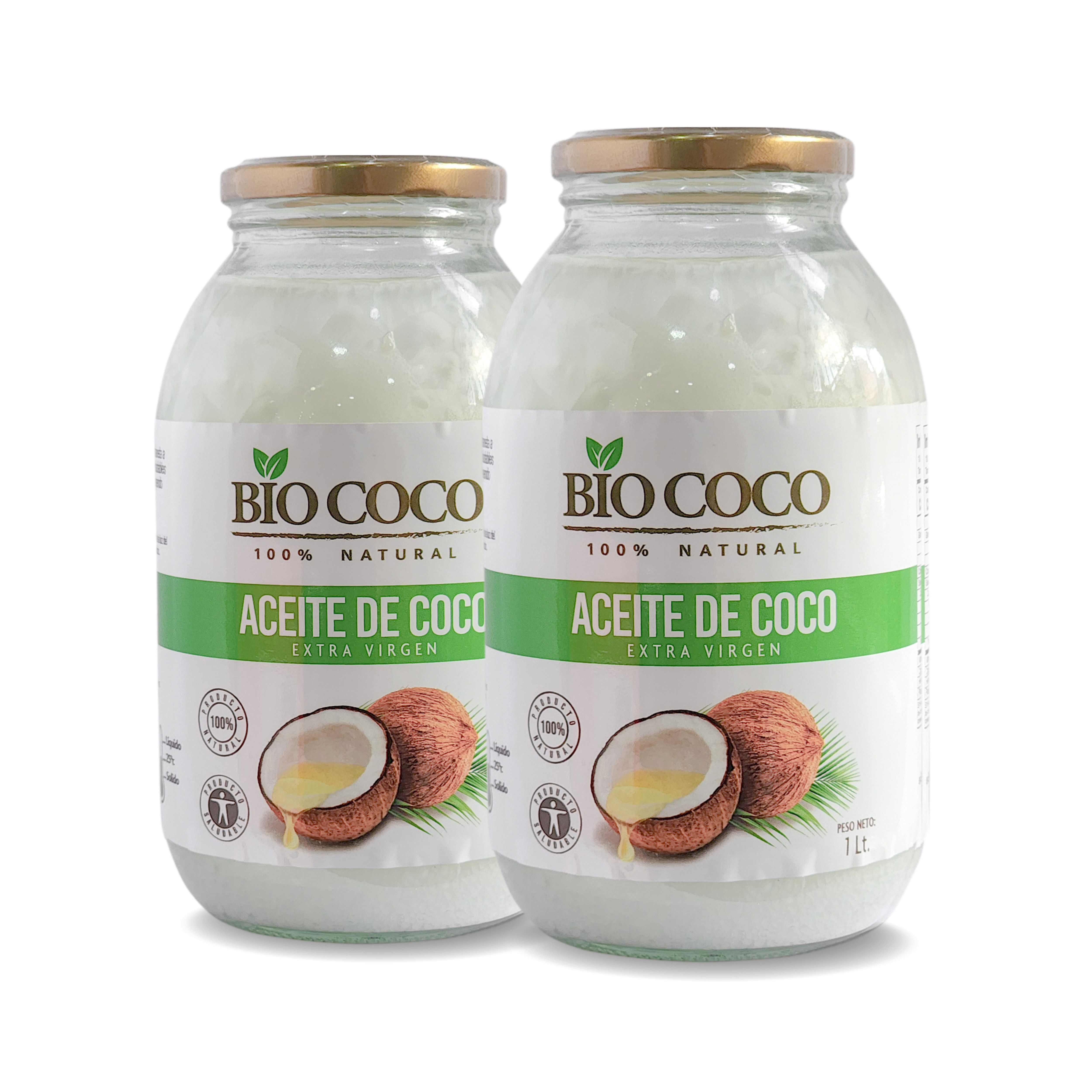 COMBO X2 - ACEITE DE COCO 1000 ML VIDRIO