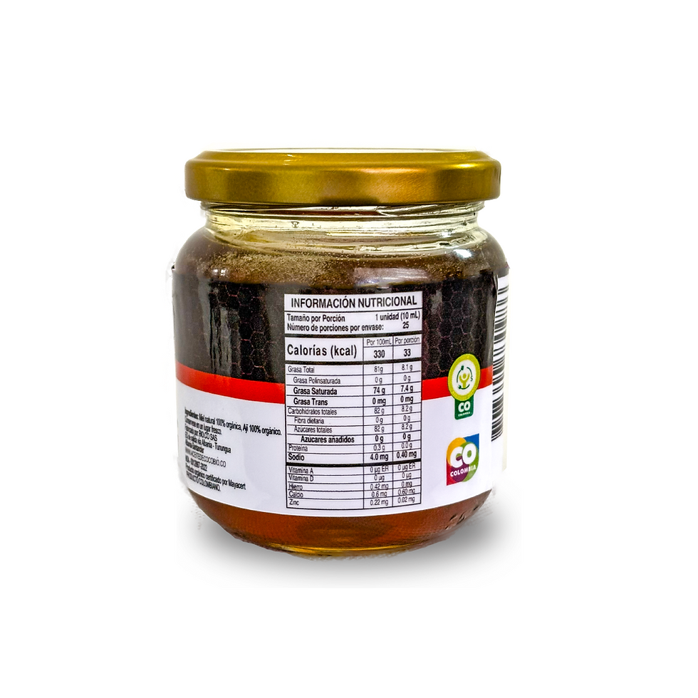 Thumbnail: MIEL ORGÁNICA NATURAL CON AJÍ 250 g