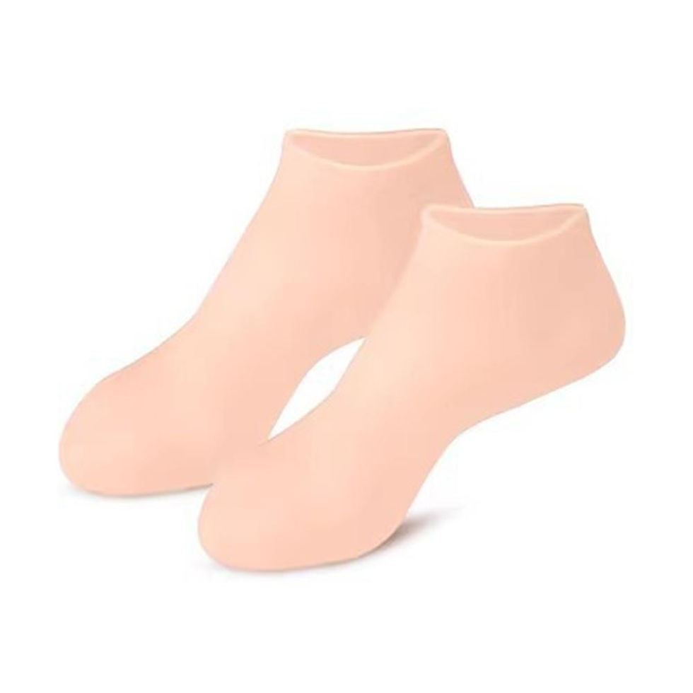 Thumbnail: 2 Pack Moisturizing Silicone Gel Socks for Dry Cracked Feet Nourishing Skin Lubr