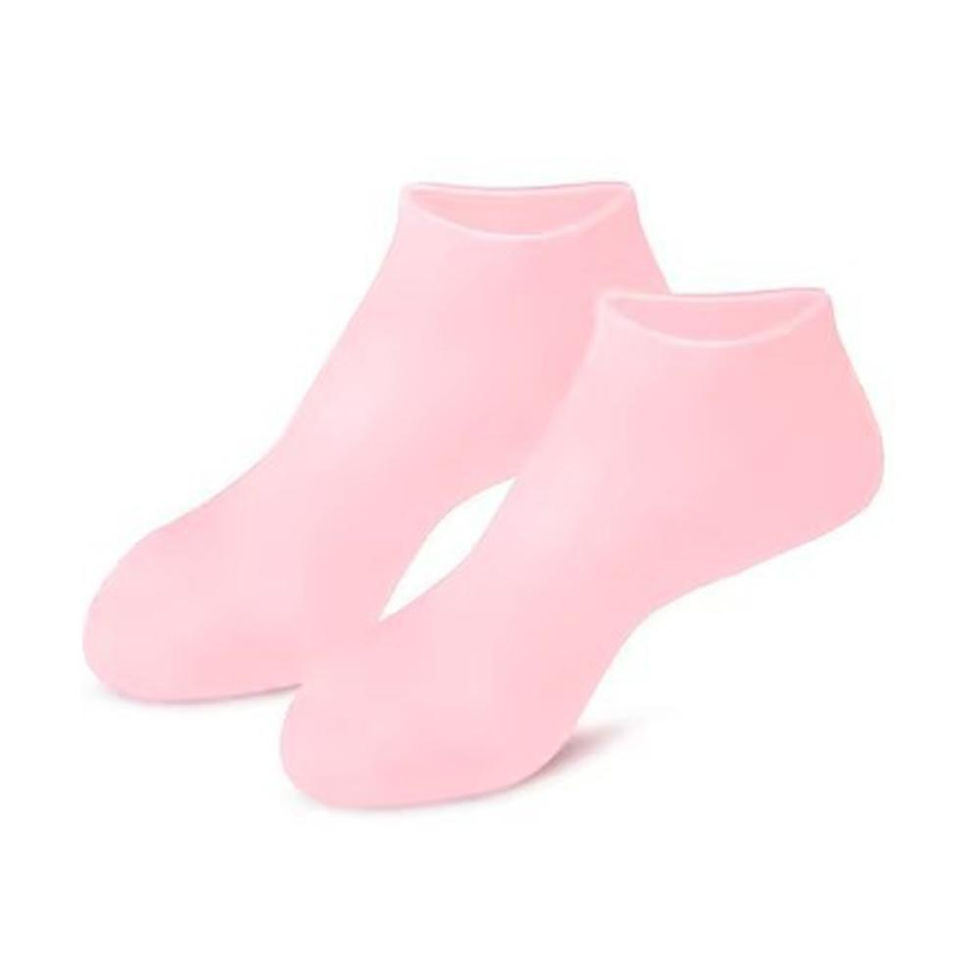 Thumbnail: 2 Pack Moisturizing Silicone Gel Socks for Dry Cracked Feet Nourishing Skin Lubr