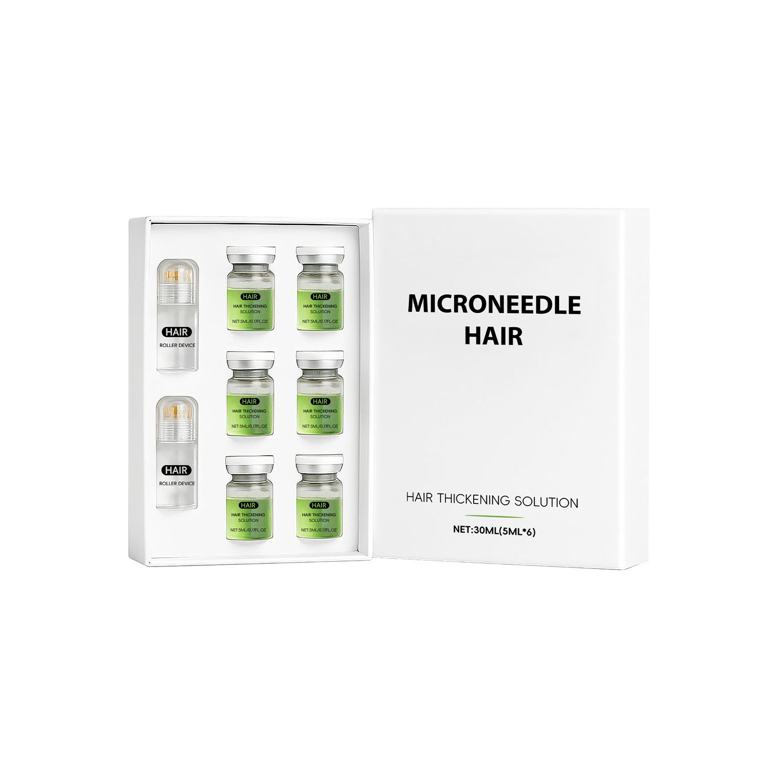 5ML/6 PCS Hair Roller Serum Set Gentle nourishes the scalp and cares for the sof
