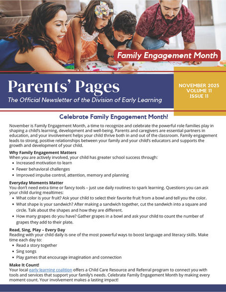 Parents' Pages Newsletter - November 2025