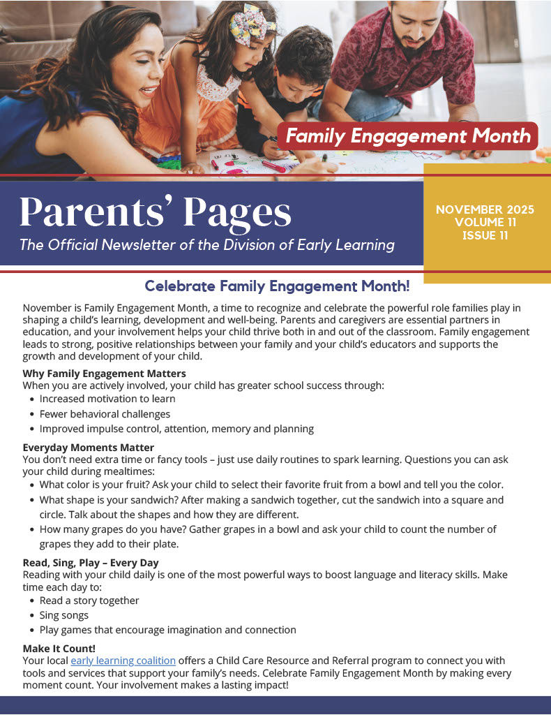Parents' Pages Newsletter - November 2025