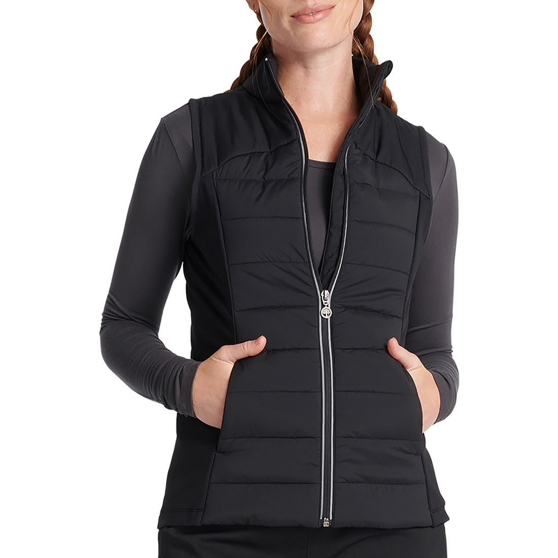 Healing Hands Women's Khloe Quilted Vest in Black