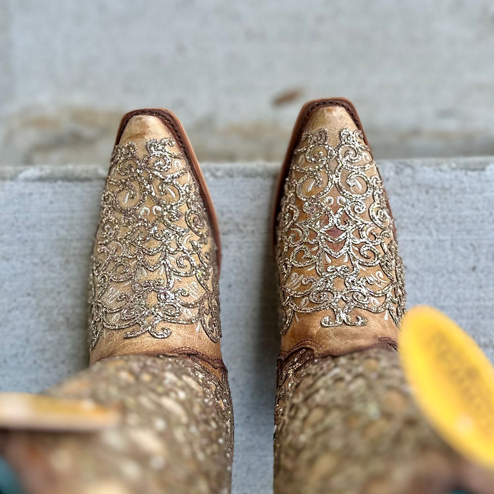 Thumbnail: Corral Women's Glitter Triad Snip Toe Cowboy Boot