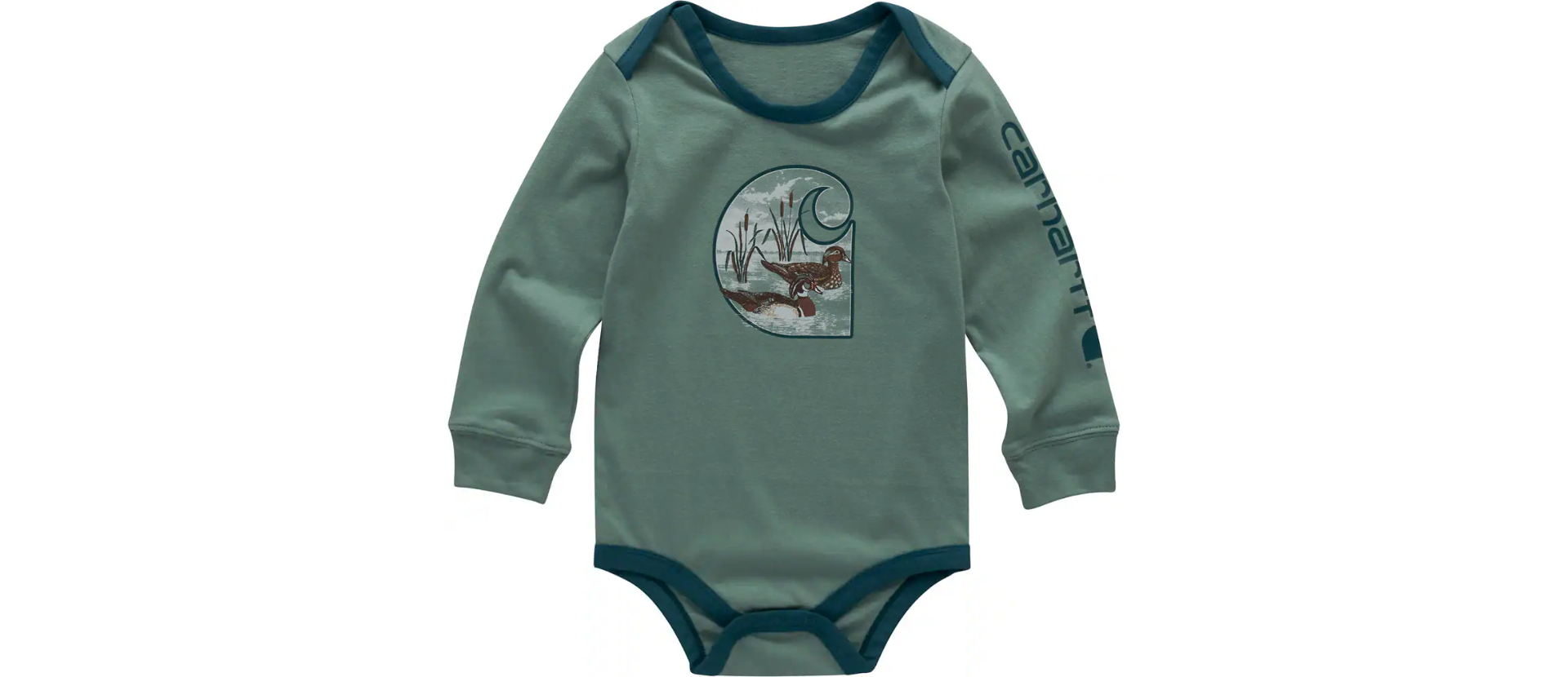 Carhartt Boys' Long Sleeve Duck "C" Bodysuit (Baby)