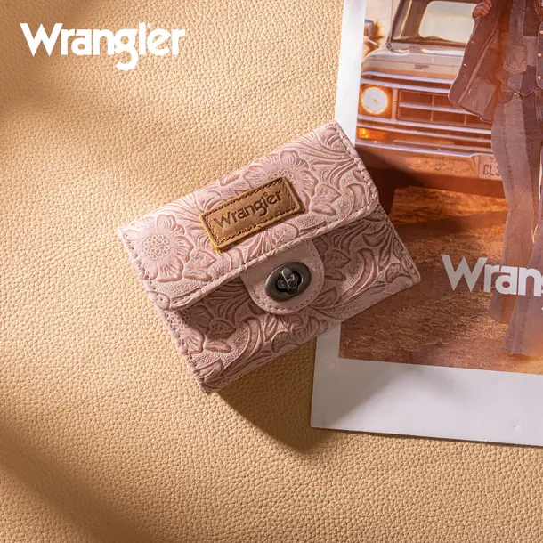 Thumbnail: Wrangler Floral Embossed RFID Trifold Wallet