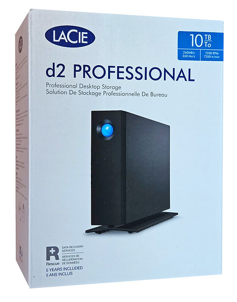 Professional LaCie d2 Hard 10TB External Drive USB-C Desktop - Gen