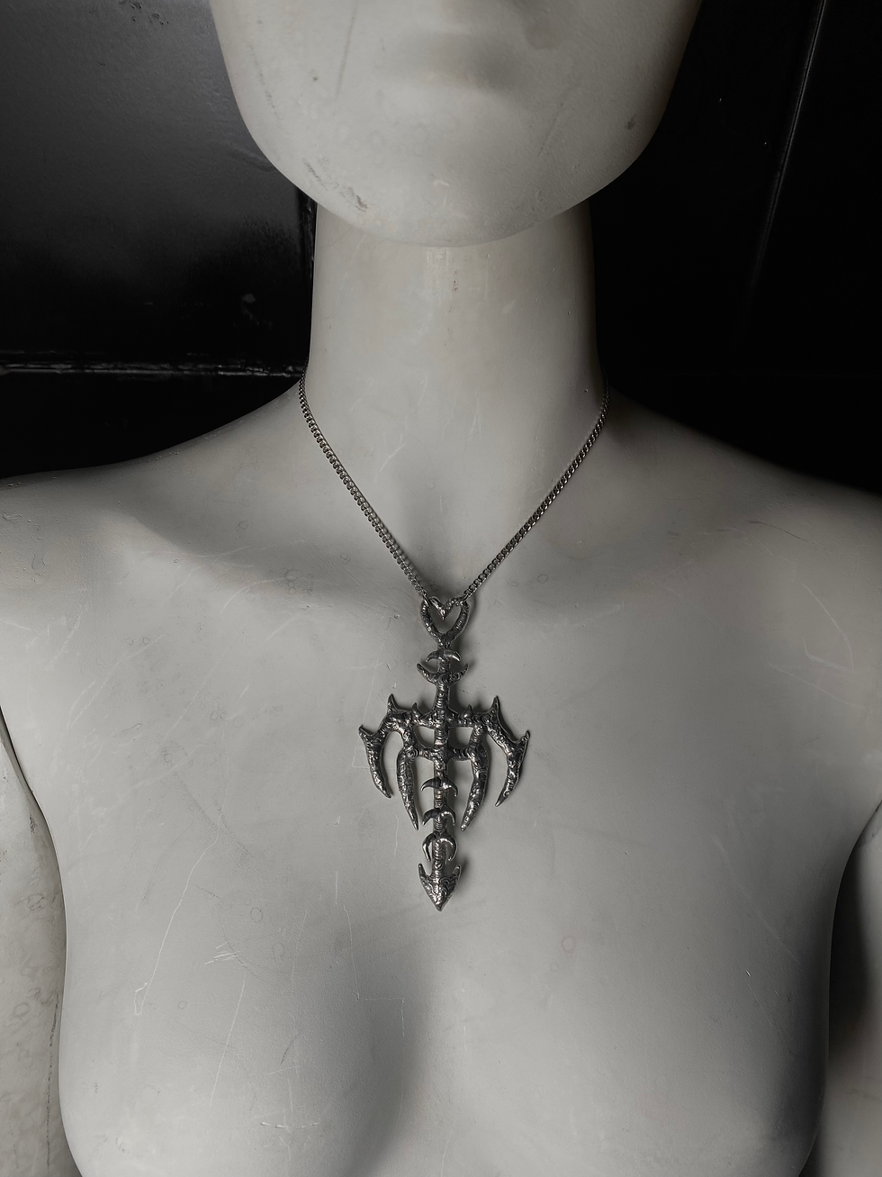 Thumbnail: Heart Cross Necklace