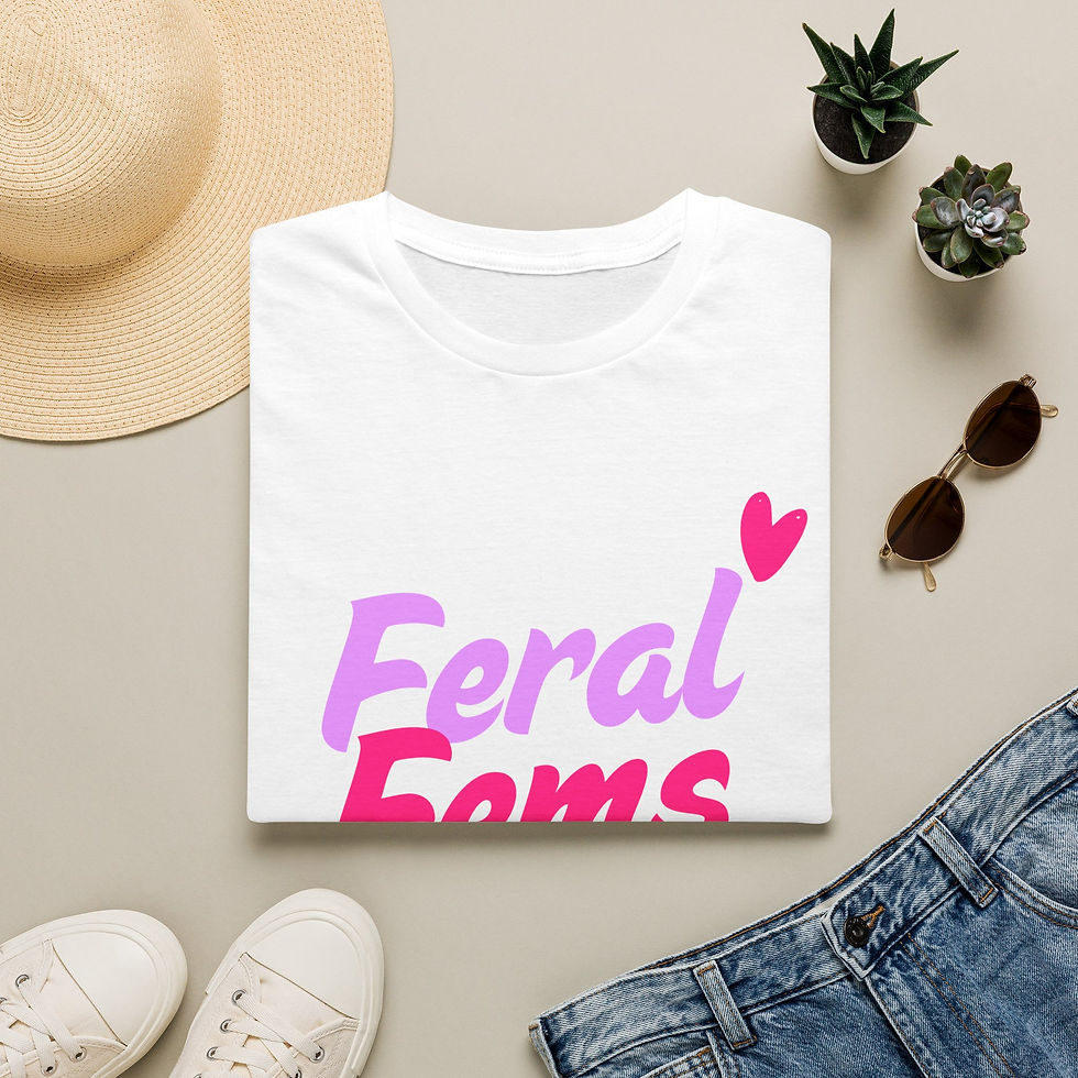 Thumbnail: Feral Fems Graphic T-Shirt — Cute But Feral Feminist Tee
