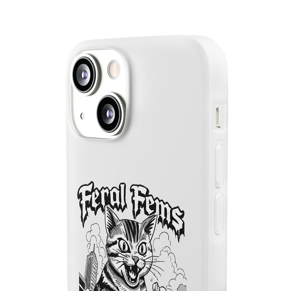 Thumbnail: Feral Fems Cat Phone Case — "Don't Fuck With The Pussy" Graphic Flexi Case