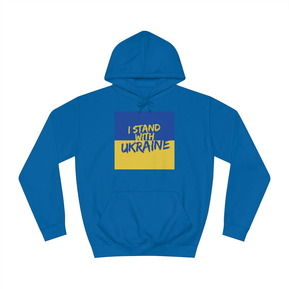 Thumbnail: "Stand with Ukraine" Unisex Hoodie in S-2XL. Many Colors