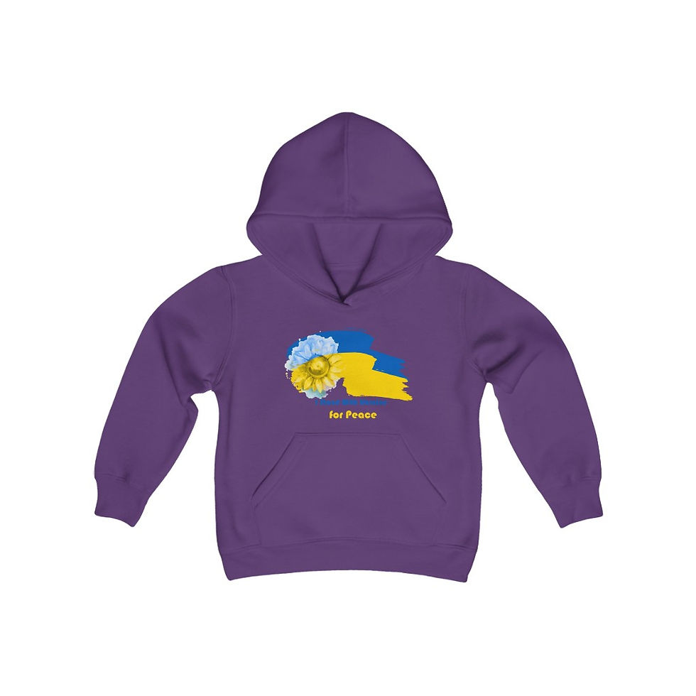 Thumbnail: "I Stand With Ukraine" Yuliya Raquel Child/Teen Hoodie S-XL. Many Colors