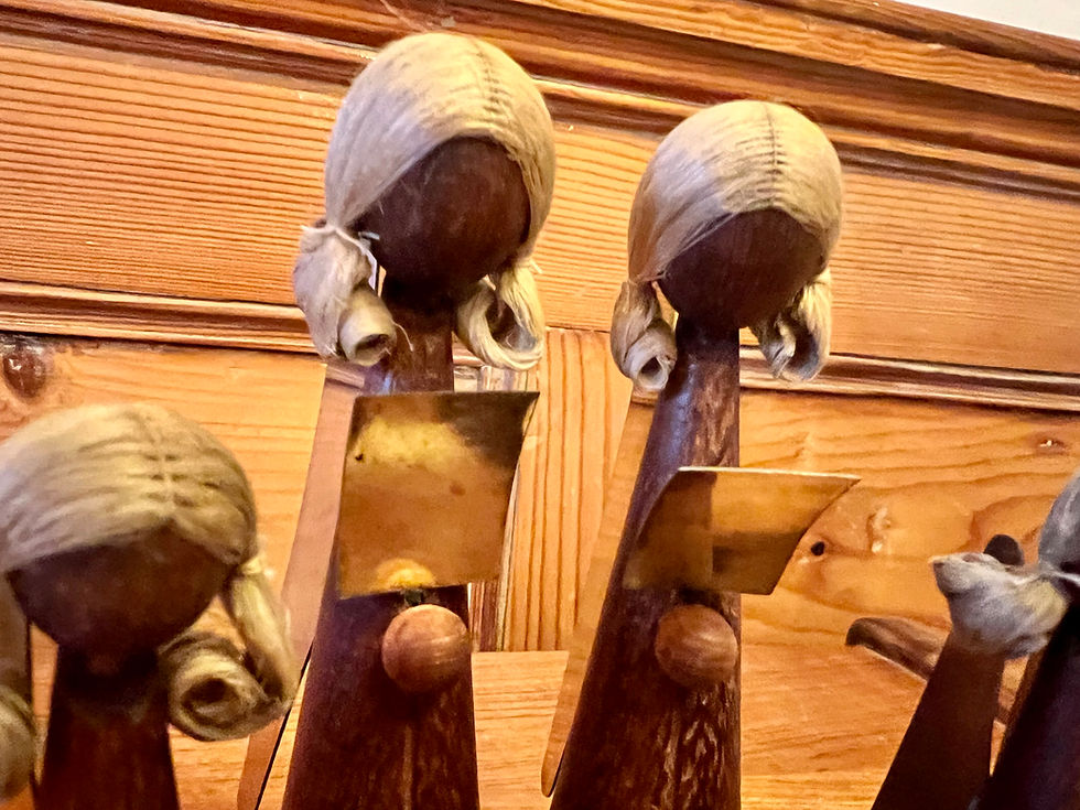 Thumbnail: Vintage Wood and Brass Angels