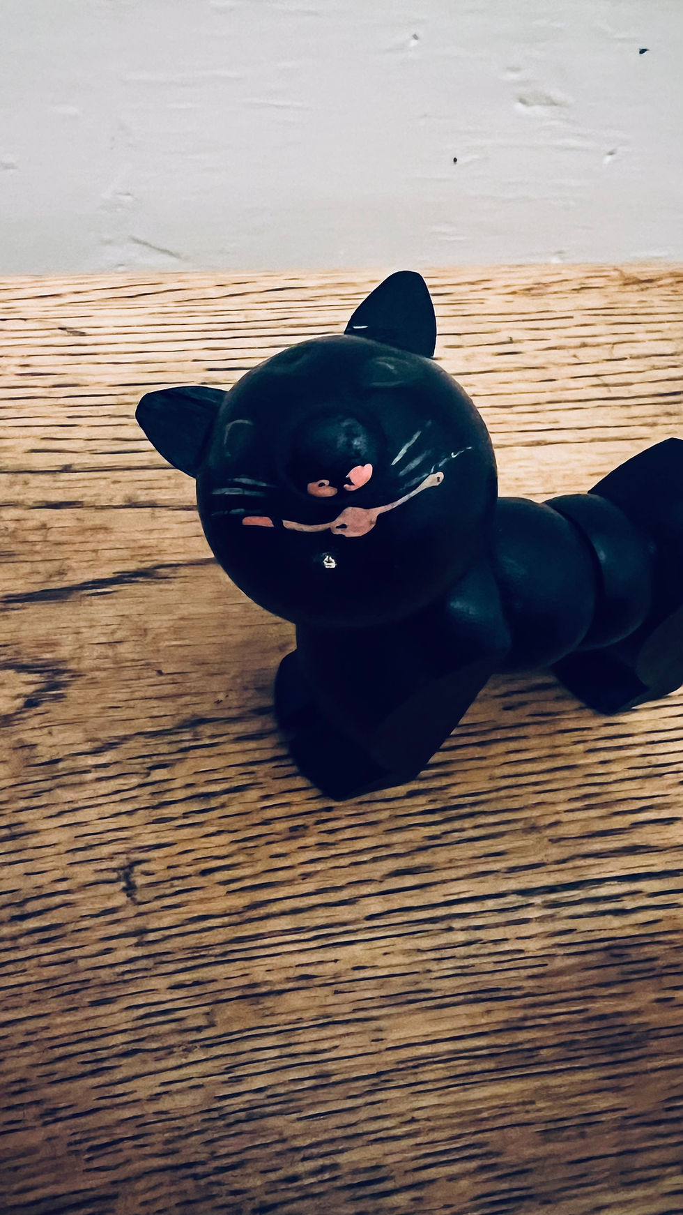 Thumbnail: Vintage Articulated Wooden Cat