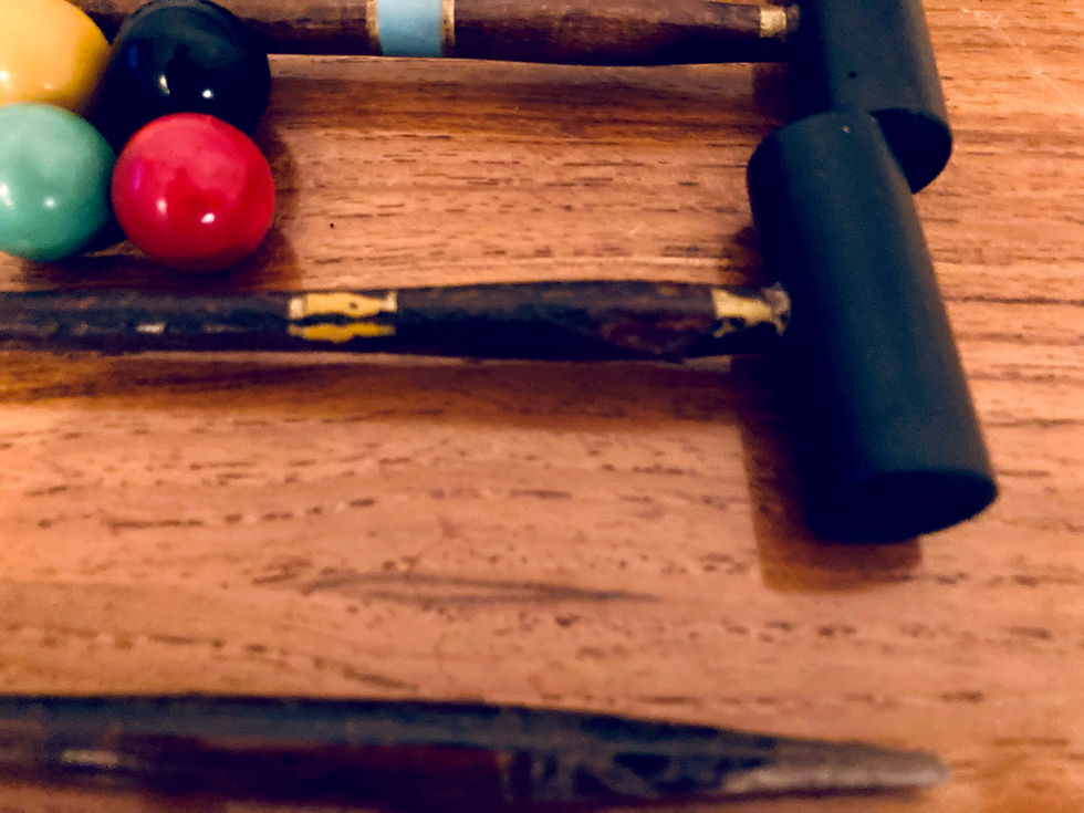 Thumbnail: Antique miniature table croquet