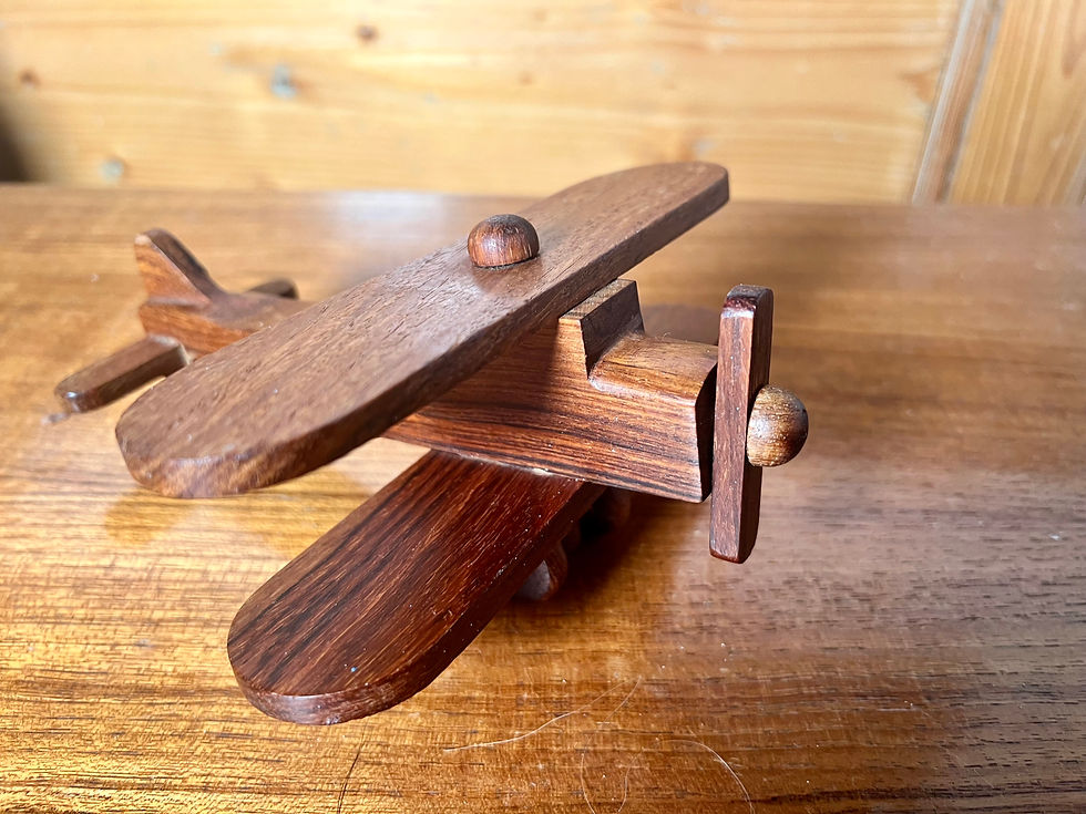 Thumbnail: VintageWalnut Toy Aeroplane