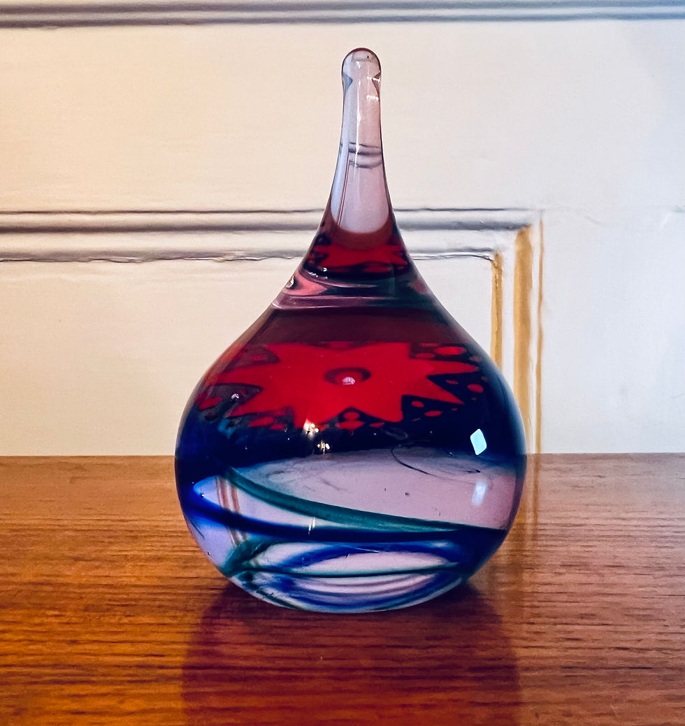 Thumbnail: Vintage glass paperweight/ring holder