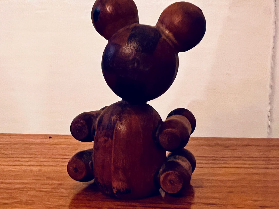 Thumbnail: Vintage small wooden Bear