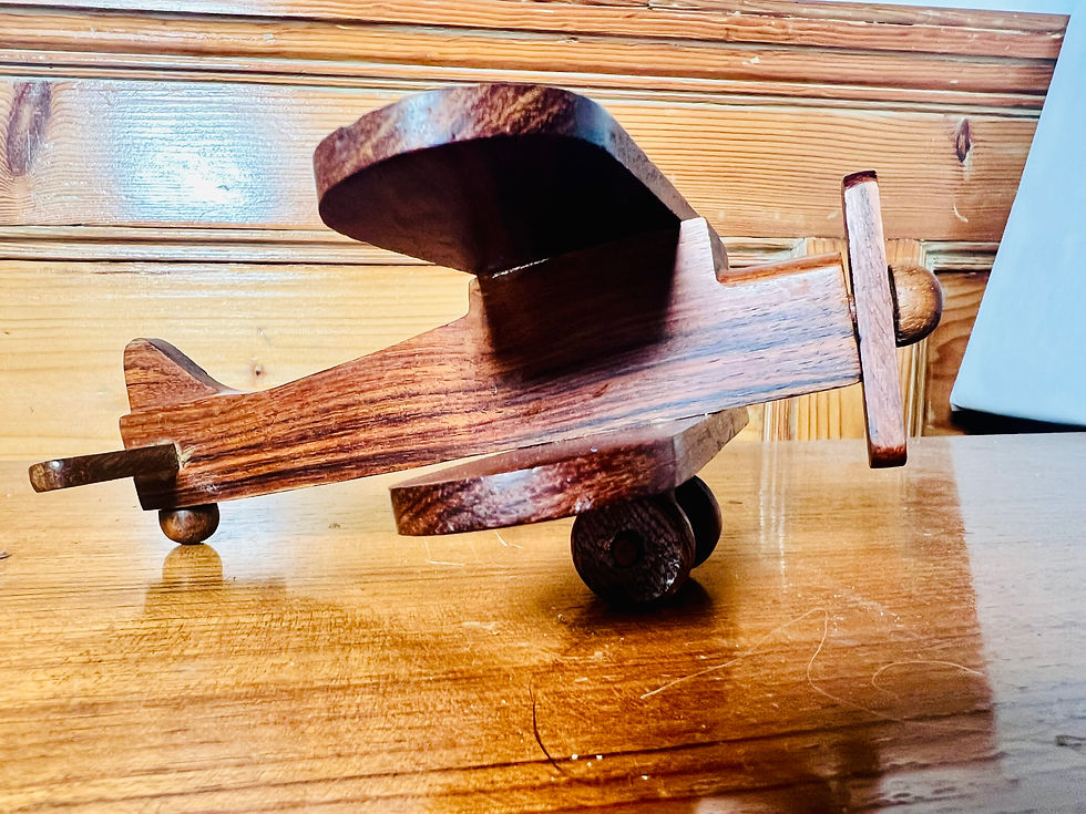 Thumbnail: VintageWalnut Toy Aeroplane