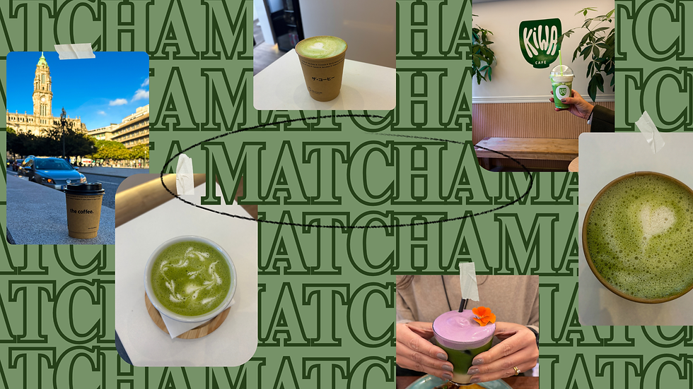 Matcha no Porto.Fotos de vários cafés e brunchs  onde encontras os melhores matchas da cidade.