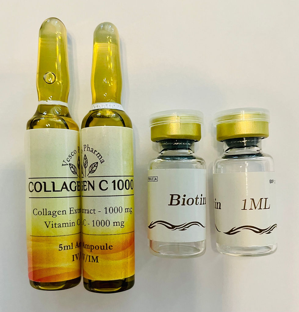 Biotin Platelet Rich Plasma Injection 2x1ml Vials & Collagen C Injection 2x5ml