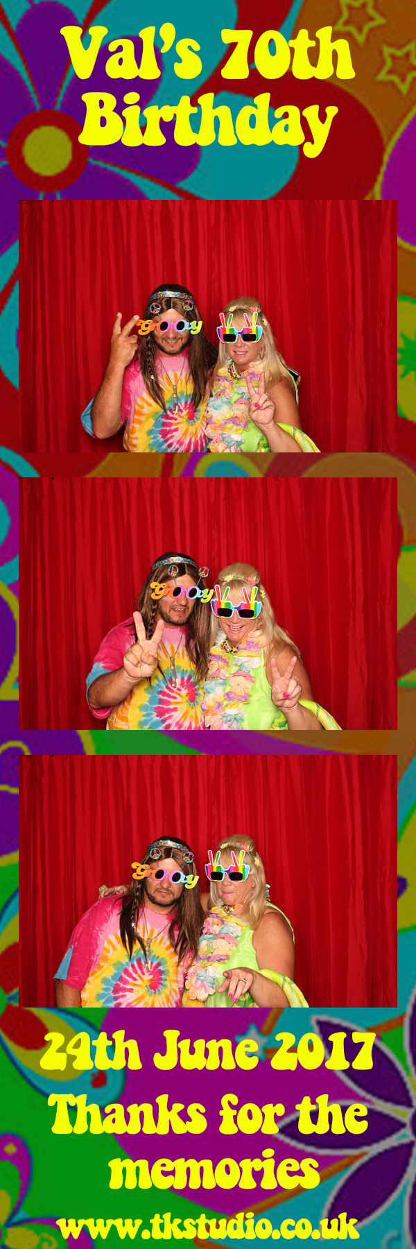 60s Theme Birthday Photo Strip