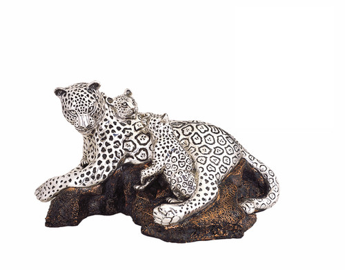 『 Yellow Leopard fam 』by Zuberi 30*40cm Zuberi Yellow Leopard Family Artwork 30x40cm TinTinga