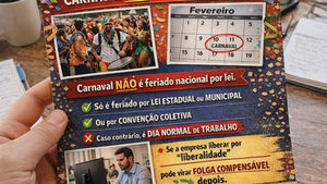 🎭 Carnaval é feriado? Atenção, trabalhador!