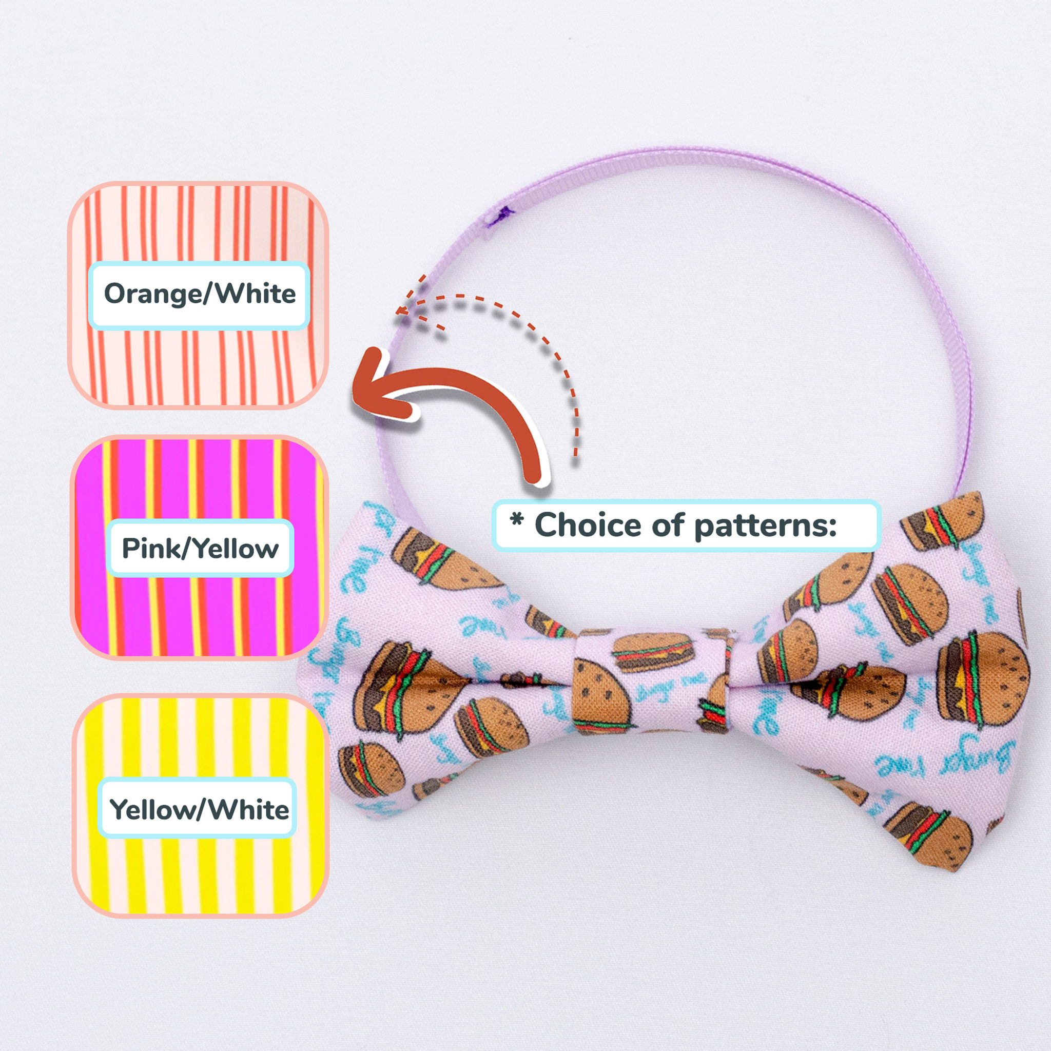 Stripes Pet Bow Tie