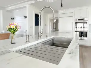 A well designed workstation kitchen sink