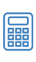Blue calculator icon for Learning Centre resources