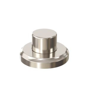 Shiny metal object on white background. Rachiele