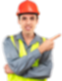 thoughtful-young-male-engineer-wearing-uniform-holding-safety-helmet-looking-camera-while-