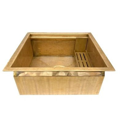 Square golden kitchen sink. CUSTOM 316L STAINLESS STEEL UNDERMOUNT KITCHEN SINKS Made in the USA V-k66o8.
