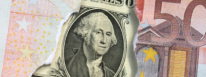 Portrait of George Washington on a US one-dollar bill