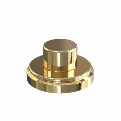 Close-up of golden faucet fixture. Rachiele, a luxury brand product.