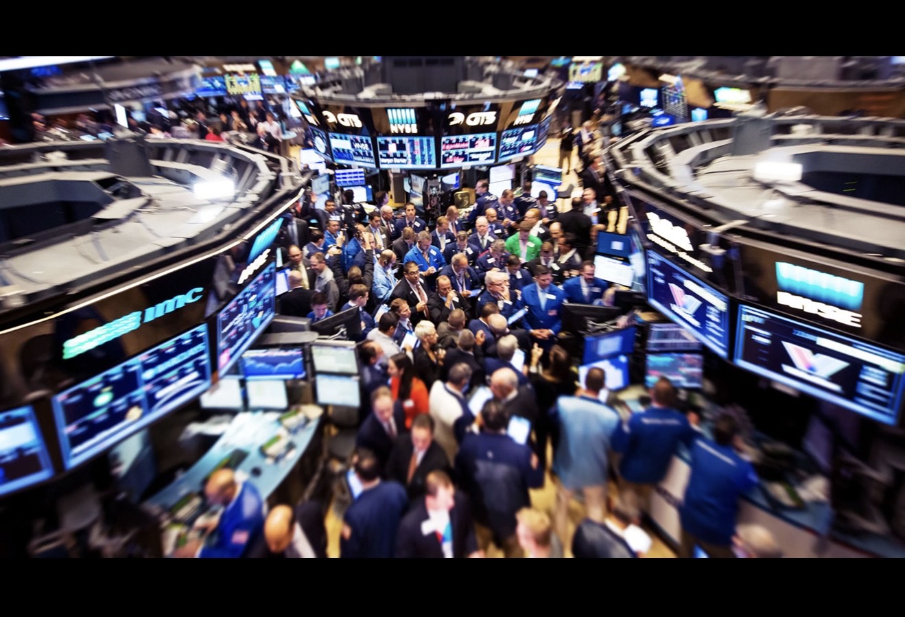 Busy trading floor of the New York Stock Exchange