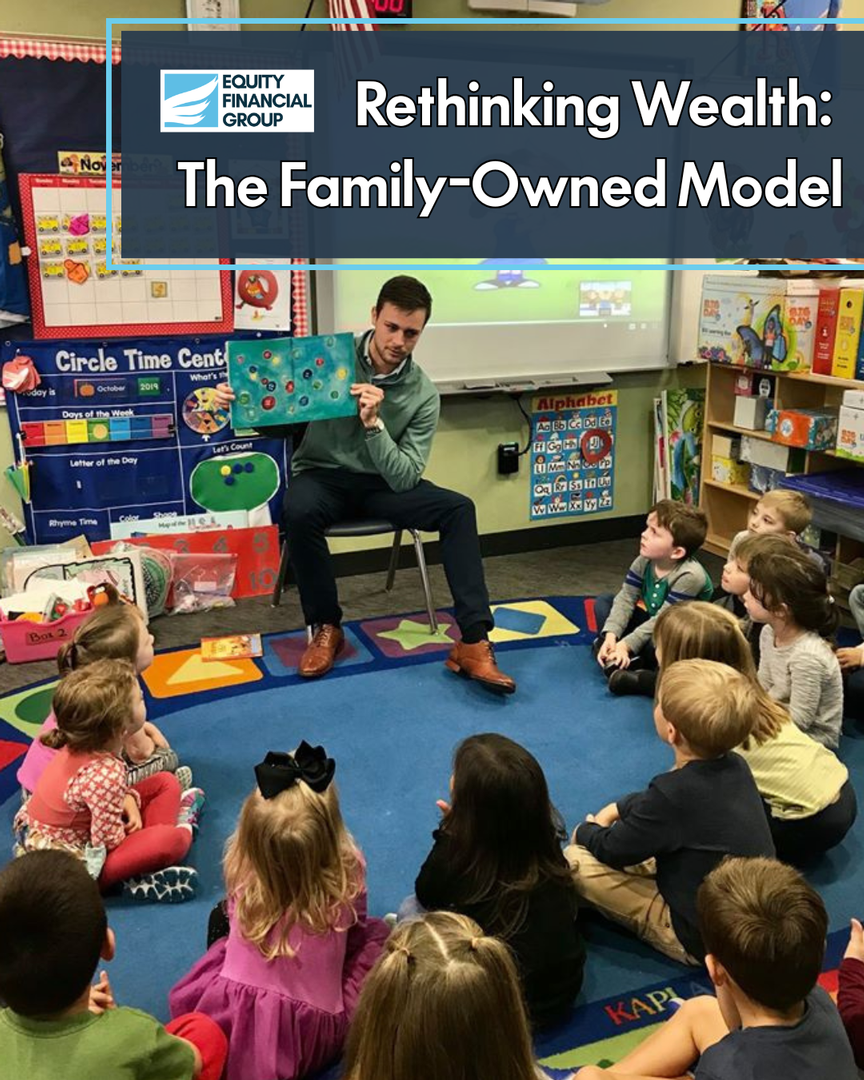 Man reading to children: Rethinking Wealth model