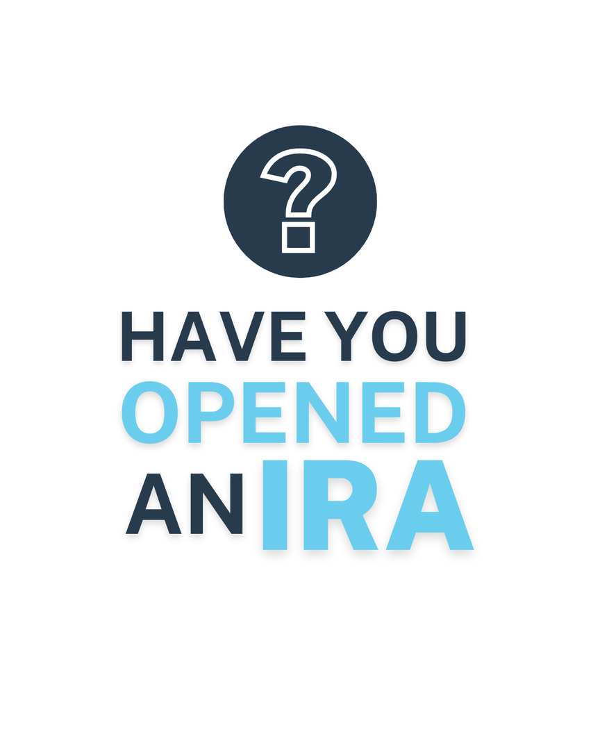 Question mark icon with text: Have you opened an IRA?
