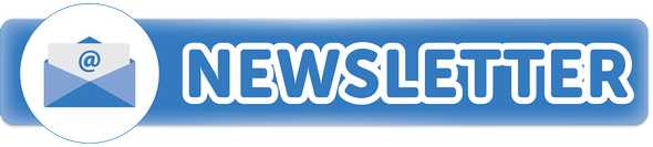 Blue newsletter banner with an envelope icon