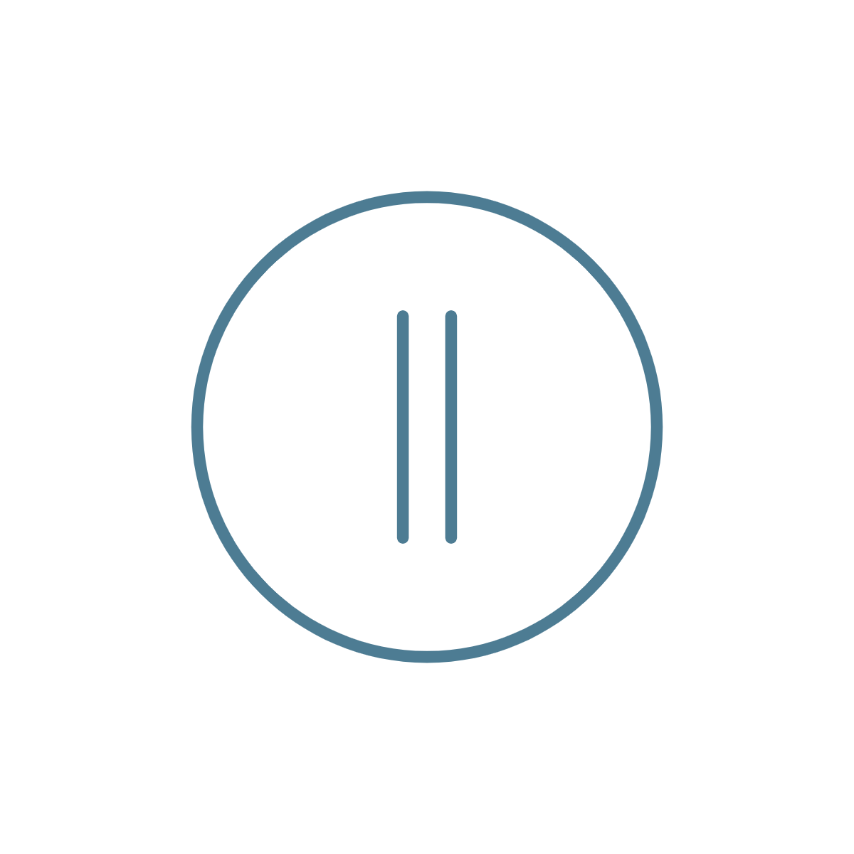 Pause icon in a circle