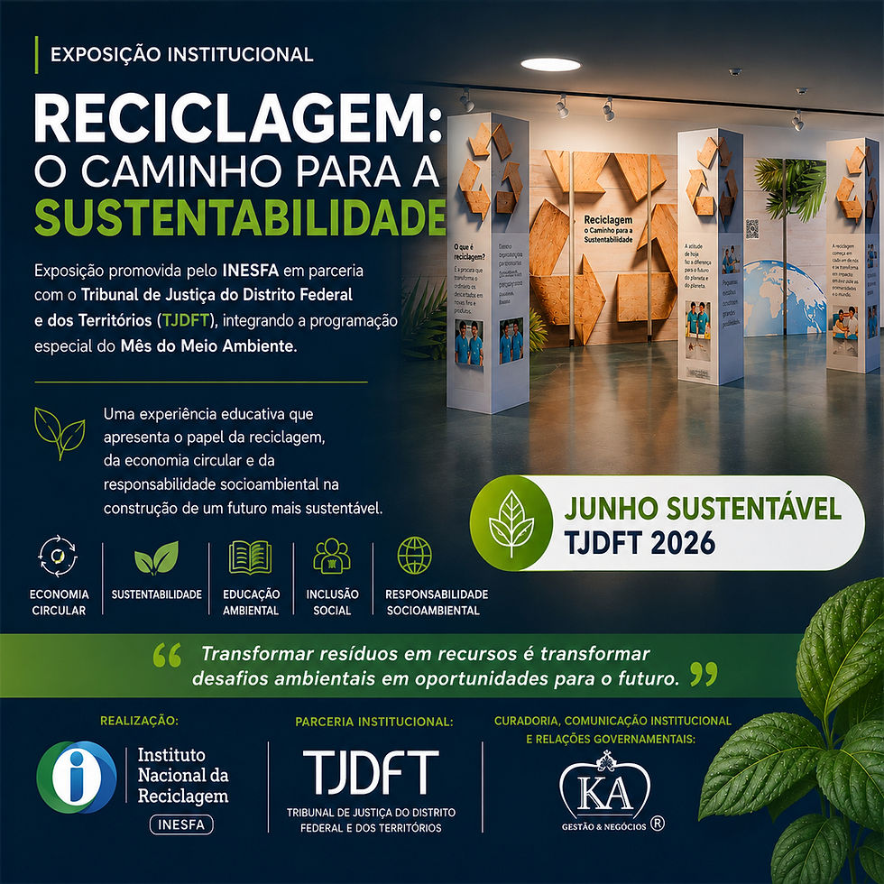 INESFA E TJDFT FORTALECEM PARCERIA EM PROL DA SUSTENTABILIDADE COM EXPOSIÇÃO E PODCAST ESPECIAL.