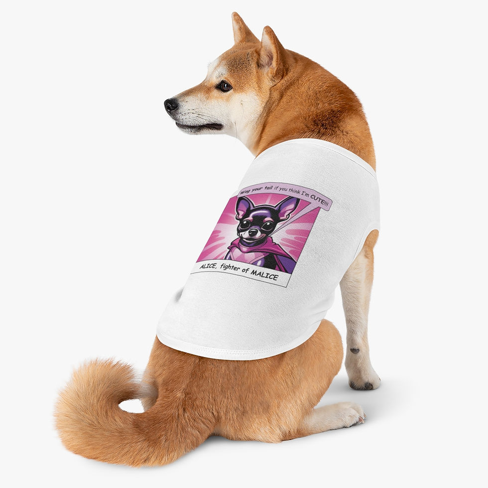 Thumbnail: Wag Your Tail if You Think I'm Cute Pet Tank Top - Alice