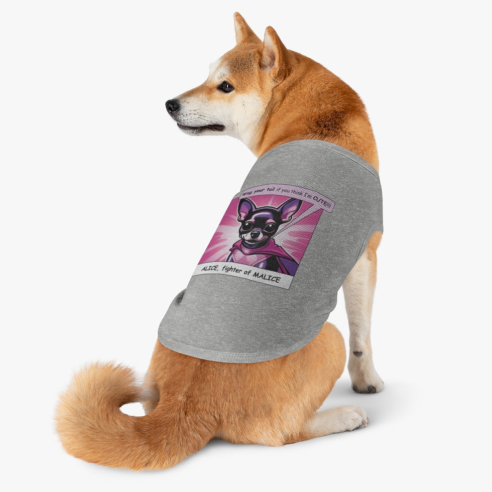 Thumbnail: Wag Your Tail if You Think I'm Cute Pet Tank Top - Alice